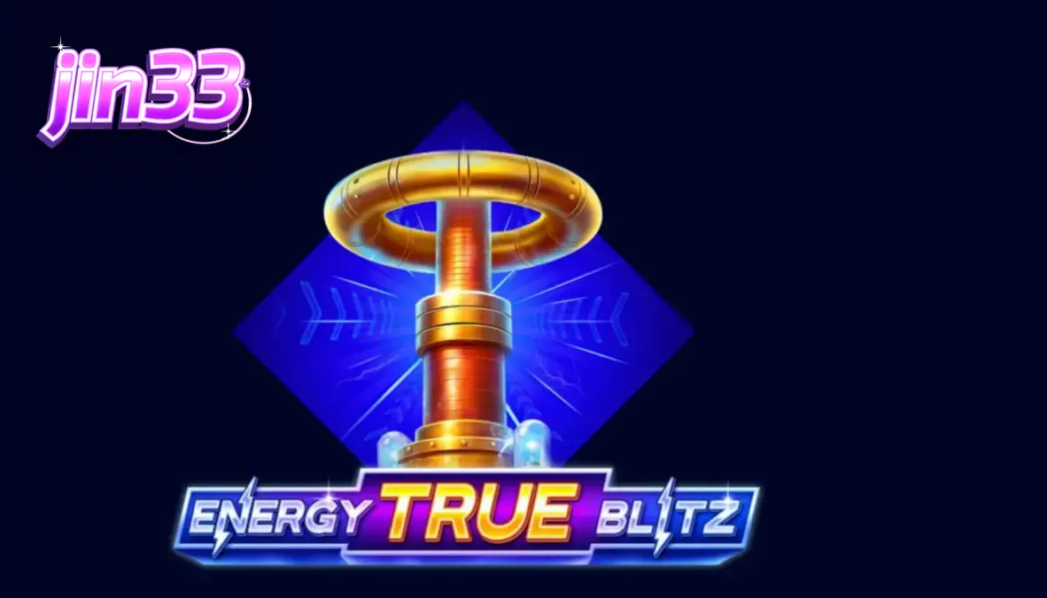 Energy True Blitz slot neon symbols and electric background